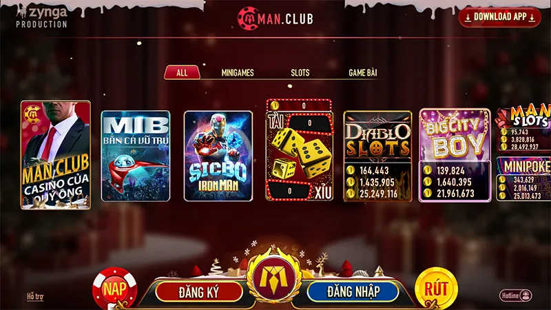 Thiết kế giao diện Manclub theo phong cách giáng sinh